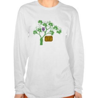Cancer Doesn't Live Here Tree Owl Shirts
