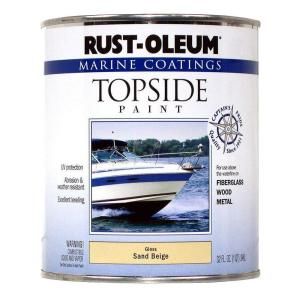 Rust Oleum Marine 1 qt. Sand Beige Gloss Topside Paint (4 Pack) 207003