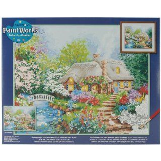 Paint By Number Kit 20 Inch X16 Inch  Little River Cottage   Childrens Paint By Number Kits
