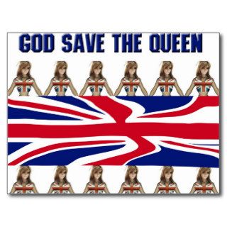 God Save The Queen Postcard