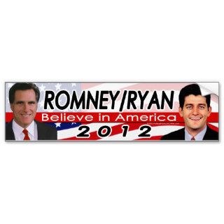 Romney/Ryan 2012 Republican Presidential Election Bumper Stickers