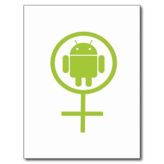 Female Android (Sign / Symbol) Postcard