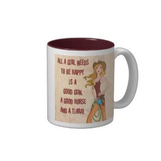 "All A Cowgirl Diva Needs To Be Happy" Mug