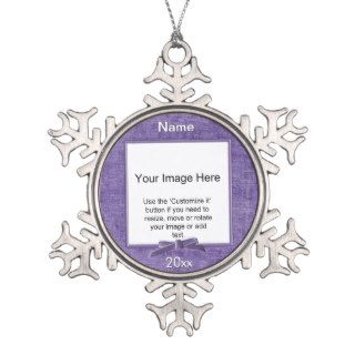 Purple Chenille Square Photo Frame Template Ornaments