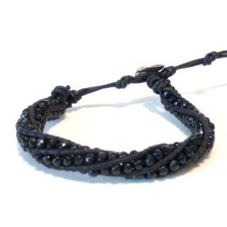 Chan Luu Onyx Bracelet on Natural Black Leather Chan Luu Jewelry