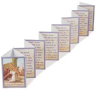 Devotional Religious Gift Holy Week Lenten Prayers 3 3/8" Accordion Folded Booklet  Prints  