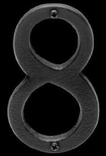 House Numbers Black Solid Brass, #8 3 7/8" high  97185  