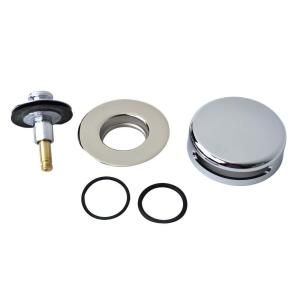 Watco QuickTrim Push Pull Bathtub Stopper and Innovator Overflow Kit in Chrome Plated 939290 CP