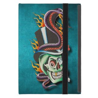 Fantasy Grimreaper Skull Snake Fire Tattoo Cover For iPad Mini