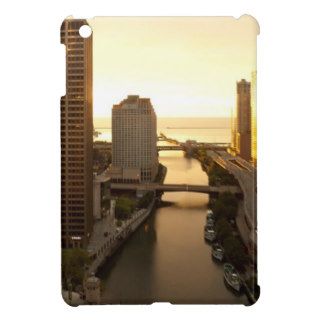 Sunrise along the river in downtown Chicago iPad Mini Covers