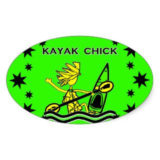 Kayak Chick Designs & Things Sticker