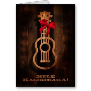 Mele Kalikimaka Ukulele Christmas Card