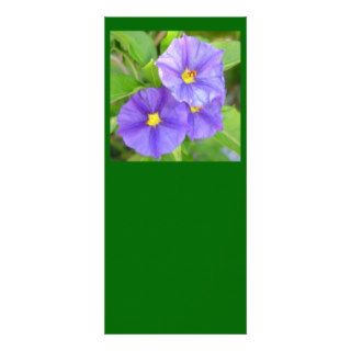 Close Up of Blue Potato Bush Lilac Flowers Personalized Rack Card