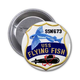 USS FLYING FISH (SSN 673) PINBACK BUTTON