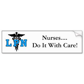 Nurses LPN Medical Symbol Bumper Sticker