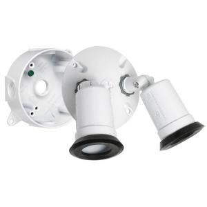 Bell 2 Lamp Outdoor White Holder Kit with Round Box LT233WH