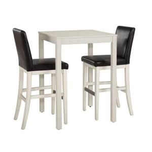 Home Styles Nantucket 3 Piece White Wooden Bistro Table Set 5022 358