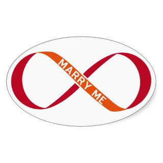 red infinity sign with marry me text stickers