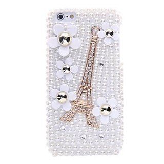 Pearl Iron Tower Jewelry Covered Back Case for iPhone 5/5S  Cell Phone Carrying Cases  Sports & Outdoors