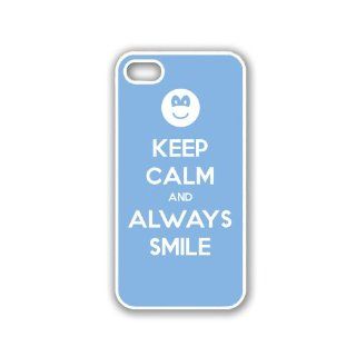 CellPowerCasesTM Keep Calm Always Smile iPhone 5 Case White   Fits iPhone 5 & iPhone 5S Cell Phones & Accessories