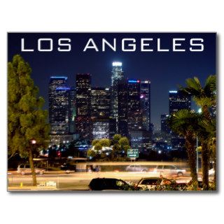 Los Angeles Night Paper Products Post Card
