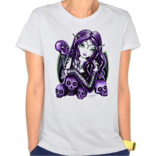"Belladonna" Gothic Purple Skull Faerie Tank Top