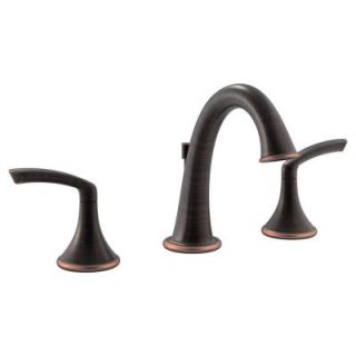 Symmons Elm 8 in. Widespread 2 Handle Lavatory Faucet in Seasoned Bronze (Valve not included) SLW 5512 SBZ
