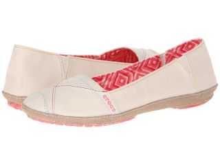 Crocs Angeline Flat Womens Flat Shoes (White)