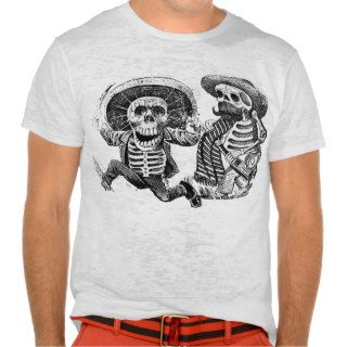 Skeletons with machete and booze tshirt