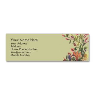 Pretty Flowers Profile Card Business Card Templates