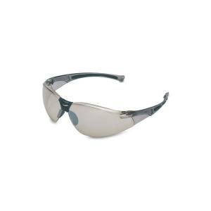 Sperian A800 Series Wrap Around Safety Glasses with I/O Silver Mirror Tint Hardcoat Lens and Gray Frame A804