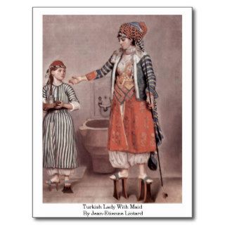 Turkish Lady With Maid By Jean Etienne Liotard Post Cards