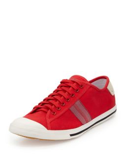 Earl Stripe Canvas Sneaker, Red