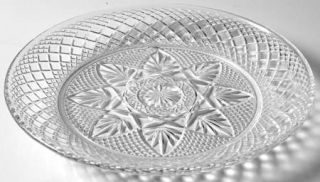Cristal DArques Durand Antique Clear (No Knob/6 Sided Stem) Luncheon Plate   Cl