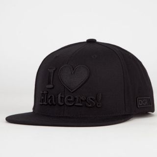 Haters Mens Snapback Hat Black One Size For Men 217839100