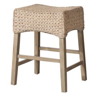 Counter Stool Andres 24 Seagrass Counter Saddle Stool   Grey Wash