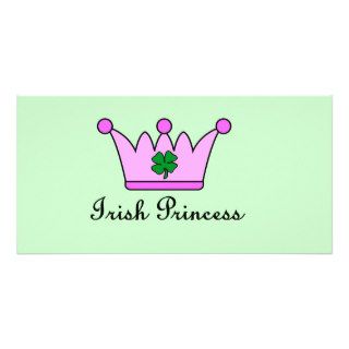 irish princess crown custom photo card