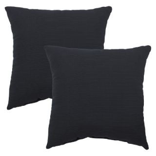 Threshold 2 Piece Square Outdoor Toss Pillow Set   Navy