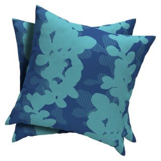 Room Essentials 2 Piece Square Toss Pillow   Baby Turquoise