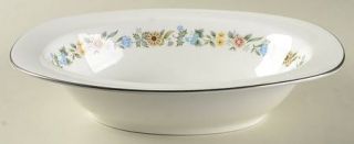 Royal Doulton Pastorale 11 Oval Vegetable Bowl, Fine China Dinnerware   Band Of