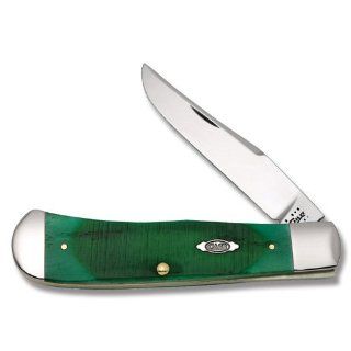Case XX Knives 29467 Backpocket Knife with Shamrock Green "Clover Bone" Jigged Bone Handles Sports & Outdoors