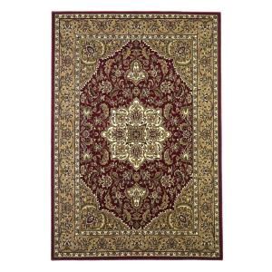 Kas Rugs Classic Medallion Red/Beige 9 ft. 10 in. x 13 ft. 2 in. Area Rug CAM7326910X132