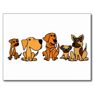 XX  Funny Rescue Dogs Group Cartoon Post Cards