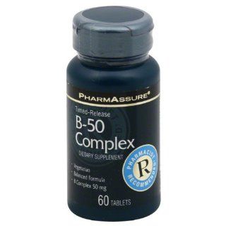 PharmAssure B 50 Complex, Timed Release, Tablets 60 tablets Health & Personal Care