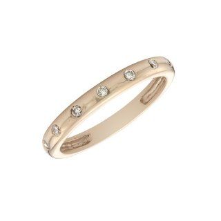Moonlight Diamond Ring in 14k Rose Gold Fine Ring Jewelry