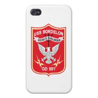 DD 881 USS BORDELON Destroyer Ship Military Patch iPhone 4/4S Cover