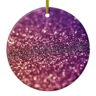 Red Pink and Purple Sparkle Glitter  Ornament