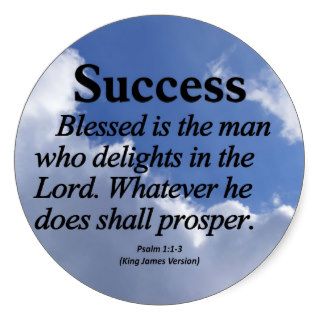 Success Psalm 11 3 Round Stickers