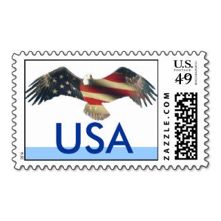 USA Bald Eagle Flag Fade stamp