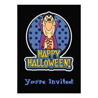 Funny Dracula Halloween Party Invitations